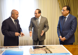 الرئيس يستعرض الموقف التنفيذي للمشروعات الحالية لوزارة النقل