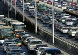 كثافات مرورية اعلى كوبري ٦ اكتوبر والطريق الدائرى