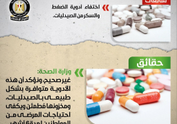 مجلس الوزراء ينفي اختفاء أدوية الضغط والسكر من الصيدليات