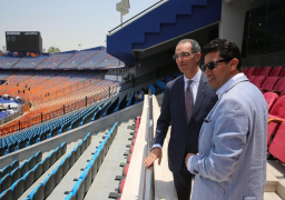 وزيرا الاتصالات وتكنولوجيا المعلومات والشباب والرياضة يتفقدان التجارب النهائية لخدمات الاتصالات وتكنولوجيا المعلومات في استاد القاهرة