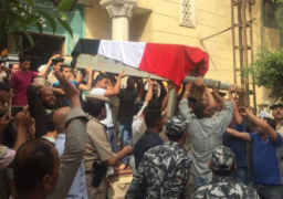 جنازة عسكرية لشهيد أسيوط في أحداث كمين العريش