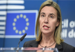 موجيريني تدعو لضبط النفس على خلفية الأحداث في خليج عمان