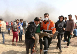 ارتفاع عدد المصابين الفلسطينيين برصاص الاحتلال بغزة لـ 55