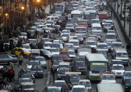 كثافات مرورية بكوبرى اكتوبر وطريق السويس