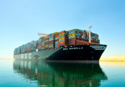 عبور ثاني أكبر سفينة حاويات في العالم MSC ISABELLA بحمولة 234 ألف طن وعلى متنها 23656 حاوية “
