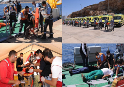 القوات المسلحة تنفذ التجربة “مصر– 6” لمحاكاة إنقاذ عبارة غارقة
