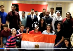 بالفيديو والصور .. مظاهرة حب فى نيويورك فى استقبال الرئيس السيسى