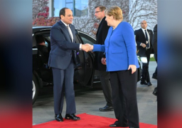 انجيلا ميركل تستقبل الرئيس السيسي بمقر المستشارية الالمانية