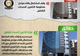 الحكومة تنفى وقف استكمال باقى مراحل “التأمين الصحى الشامل”