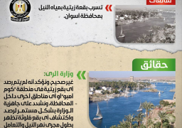 الحكومة تنفي تسرب بقعة زيتية بمياه النيل في محافظة أسوان