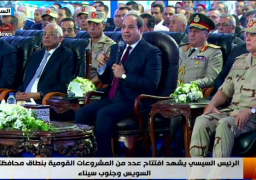 الرئيس السيسي: تكلفة المشروعات في سيناء تصل الى 800 مليار جنيه