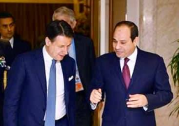 السيسي ورئيس وزراء ايطاليا يتفقان على ضرورة تسوية الأزمة الليبية