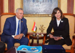 صور .. عاملون فى الكهرباء يشكرون وزيرة الهجرة لمد إجازات العاملين بالخارج