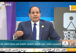 السيسي: نعمل على الدفع بالشباب للعمل فى الشأن العام
