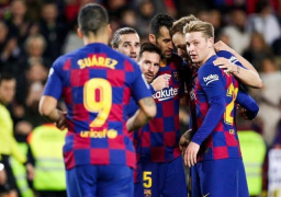 برشلونة يقص شريط 2020 بديربى كتالونيا ضد اسبانيول فى الليجا الاسبانى