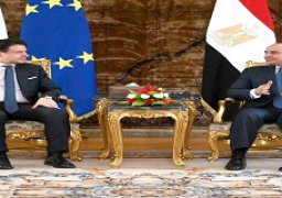 السيسى يستقبل رئيس الوزراء الإيطالى جوزيبى كونتى بقصر الاتحادية