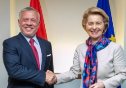 الملك عبدالله الثانى يلتقى رئيسة المفوضية الأوروبية