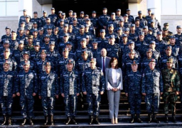 وزيرة الهجرة تستعرض جهود الوزارة فى محاضرة بقيادة القوات البحرية