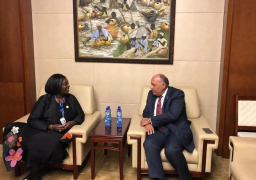 سامح شكري يلتقي بوزيرة الخارجية الكينية الجديدة