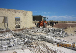 بالصور .. جهاز القرى السياحية يزيل التعديات الواقعة على قطعة أرض بمساحة 4 أفدنة جنوب مركز مارينا السياحي