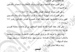 الجريدة الرسمية تنشر تحديد أسعار بعض المنتجات اللازمة لمواجهة “كورونا”