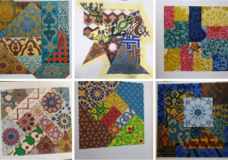 صور..طلاب التربية الفنية بجامعة حلوان يُبدعون نظم زخرفية من التراث