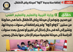 مجلس الوزراء: لا صحة لإضافة سنة جديدة لمرحلة رياض الأطفال