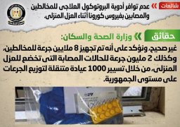 الحكومة: لا صحة لعدم توافر البروتوكول العلاجي لمصابى كورونا