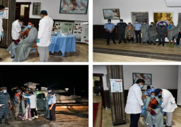 القوات البحرية تنفذ أعمال النجدة والإنقاذ للنش صيد بالسويس بعد تعرضه للحريق وتنجح فى إنقاذ أفراده