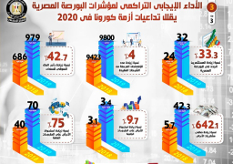 بالإنفوجراف… البورصة المصرية تتعافى من آثار أزمة كورونا العالمية