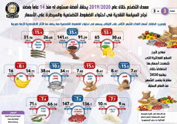 بالإنفوجراف .. معدل التضخم ينخفض إلى أدنى مستوياته منذ 14 عاماً بعد نجاح السياسة النقدية فى السيطرة على الأسعار