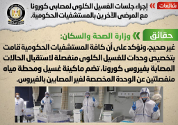 “الوزراء” ينفى إجراء جلسات غسيل الكلي لمصابي كورونا مع المرضى الآخرين