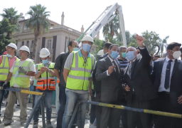 الوزير يتابع أعمال معالجة التربة اسفل سفارة البحرين وعمارة الشربتلي