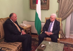 سامح شكرى يلتقى أبومازن فى رام الله اليوم
