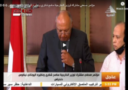 شكري: اتفاق الحدود البحرية يعكس العلاقات المتميزة بين مصر اليونان