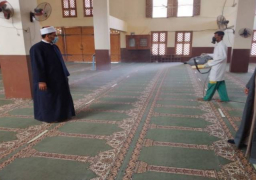 الأوقاف: استمرار كافة حملات التعقيم والتطهير لجميع المساجد