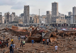 انتشار كثيف للجيش اللبنانى فى محيط ميناء بيروت وتواصل عمليات إطفاء الحرائق