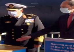 صور..القوات البحرية تحتفل بتدشين الغواصة الألمانية الرابعة S-44