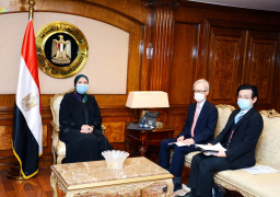 وزيرة التجارة والصناعة تبحث مع السفير اليابانى بالقاهرة سبل تعزيز العلاقات الاقتصادية المشتركة بين البلدين