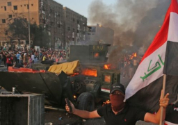 تجدد الصدامات بين القوات العراقية ومتظاهرين وسط العاصمة بغداد