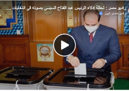 بالفيديو : الرئيس عبد الفتاح السيسي يدلي بصوته في انتخابات «النواب»