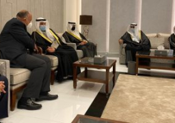 سامح شكرى يسلم أمير الكويت رسالة من الرئيس السيسى