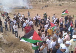 إصابة 7 فلسطينيين بالرصاص والعشرات بالاختناق شرق نابلس