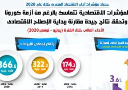 الاقتصاد المصرى يحقق نتائج جيدة رغم كورونا مقارنة ببداية الإصلاح.. إنفوجراف