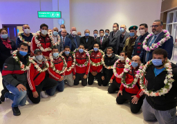 وزير الرياضة يستقبل المنتخب المصري للجودو بمطار القاهرة