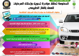 نحو بيئة نظيفة وأقل تلوثاً :بالإنفوجراف… الحكومة تطلق مبادرة تحويل وإحلال المركبات للعمل بالغاز الطبيعي