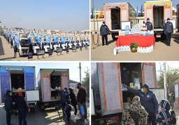 القوات المسلحة توزع المواد المطهرة والسلع الغذائية باسعار مخقضة