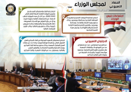 إنفوجراف.. الحصاد الأسبوعي لمجلس الوزراء من 23 يناير إلى 29 يناير