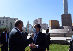 مدبولى ونظيره الأردني يتفقدان أعمال تطوير ميدان التحرير