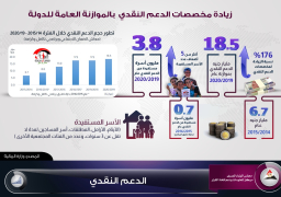 الحكومة: زيادة مخصصات الدعم النقدى بالموازنة العامة للدولة.. إنفوجراف